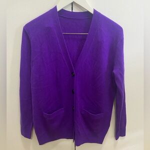 J.crew purple cashmere sweater small